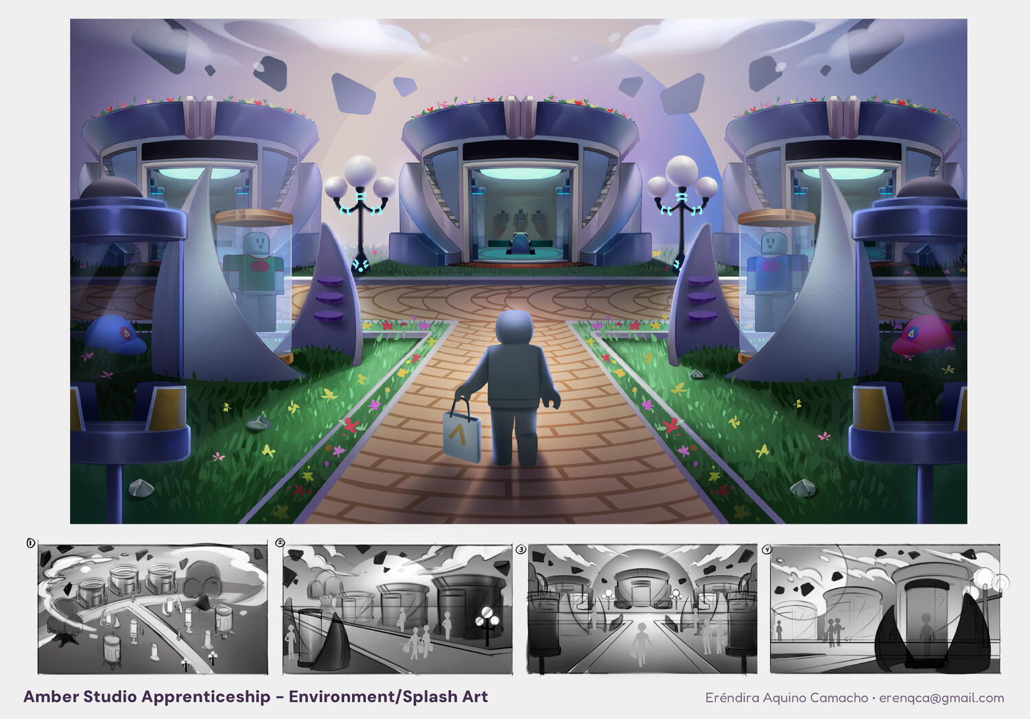 Concept/Splash art for Roblox experience: Brandcade. Concept/Splash art for Roblox experience: Brandcade.